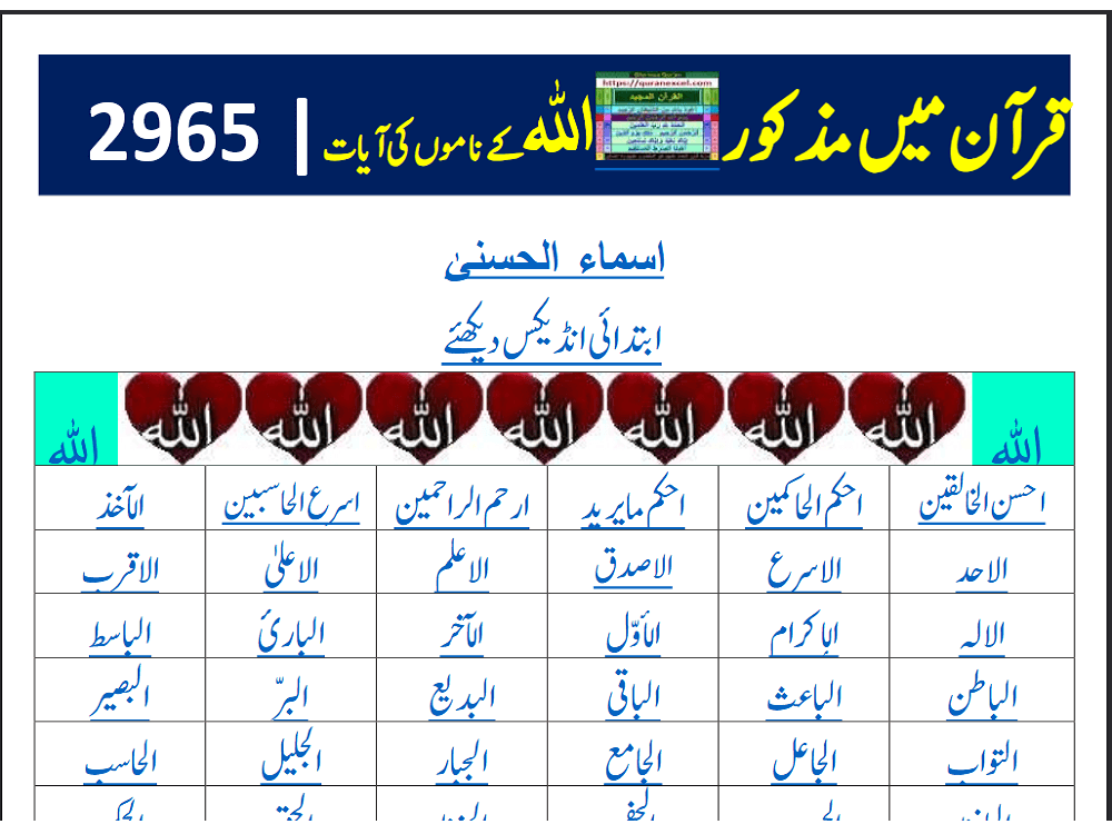 Preview 4 for Asma Ul Husna (Names of Allah From Quran)