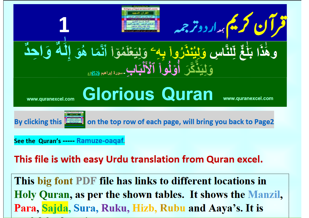 Preview 1 for Quran Translation - Urdu Ruku Hizb