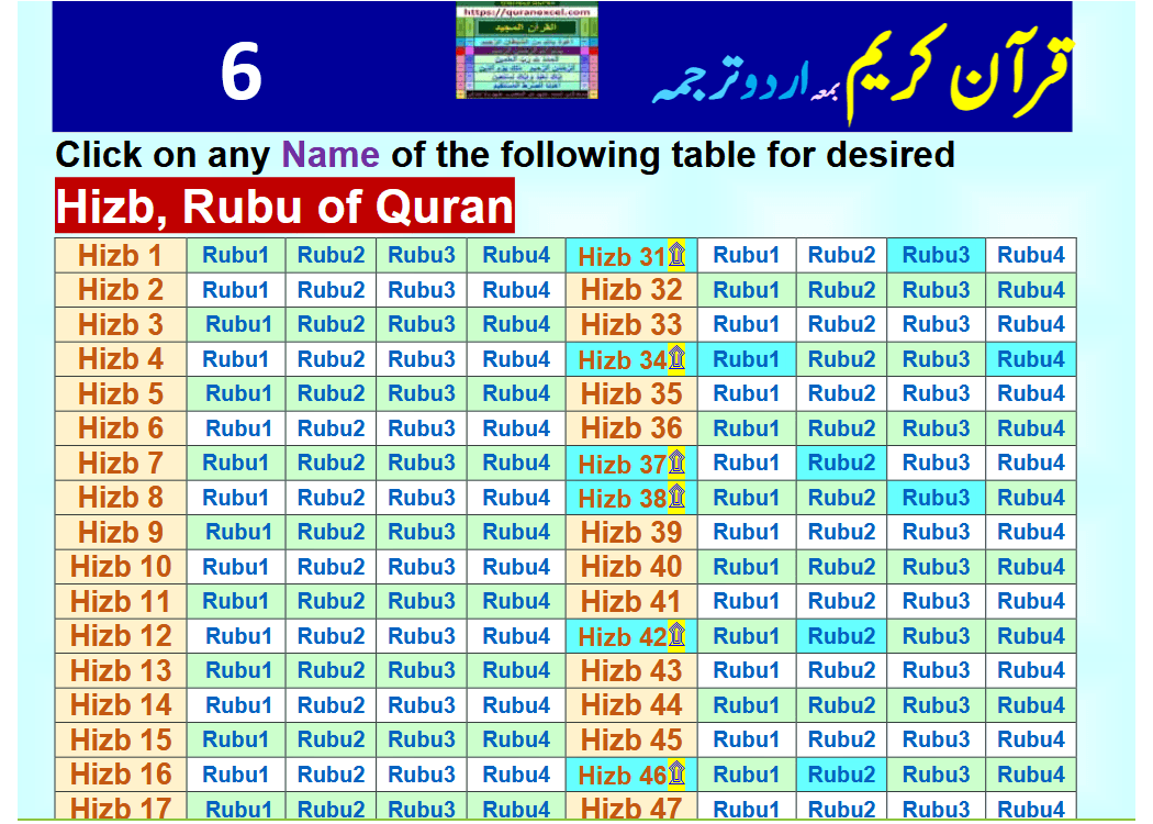 Image 4 for Quran Translation - Urdu Ruku Hizb...