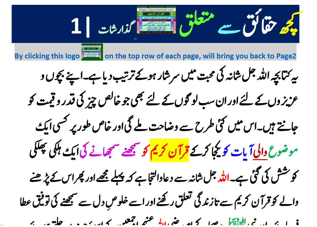 Image 1 for Some facts and realities (Urdu)...